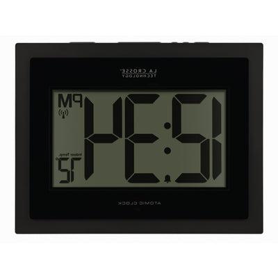 513-54087 Atomic Digital Wall Clock with Indoor Temp and Time Advance